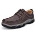 Men's Work Shoes, Autumn, Soft Sole, Anti-Slip, Thick Sole, Versatile Lace-Up, Outdoor Casual Men's Shoes, Casual Leathe_vogvips.com