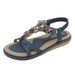W676-1 New 2025 Cross-Border Rhinestone Flower Casual Fashion Versatile Flat Sandals For Women Thailand Beach_vogvips.com