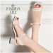 2026 Summer New Large Size Chunky Heel Sandals For Women, Open Toe High Heels With Buckle Strap, Fashionable Women's_vogvips.com