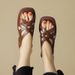 Bebealy Women Shoes Korean Version Retro Woven Fashion Sandals Spring New Rubber Low Heel Square Toe Beach Slippers Roman Shoes_vogvips.com