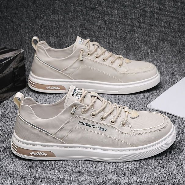 Shoes Men's Summer Thin Breathable White Canvas Slip On Shoes Sports Casual Work Trendy Shoes For Formal & Casual For Men_vogvips.com