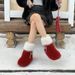 Women's Snow Winter Fleece Lined Thickened Fur Niche Warm Boots Cotton Shoes Christmas Party New Year_vogvips.com