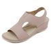 Q316-72025 Summer New Outdoor Casual Elastic Simple Wedge Beach Sandals For Women_vogvips.com