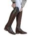 Women's Shoes Large Size Round Toe Black Artificial PU Splicing Color Difference Thick Heel Spot High Tube Rear Zipper Knight Boots_vogvips.com