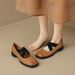 Cross Strap Mary Jane Shoes Women's Retro Shallow Mouth Single Shoes Women's Thick Heel French Ballet Shoes_vogvips.com