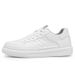 Men's Casual Leather Shoes Breathable White Board Sneakers Slip-resistant Sports Shoes For Youth Fashion Trendy Comfortable_vogvips.com