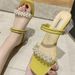 MTX 2025 New Versatile Mid-Heel Chunky Heel Fairy Style Fashion Two-Way Slippers For Women Korean Version High Heels_vogvips.com