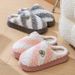 Autumn Winter Indoor Home Warm Non-Slip Plush Cotton Couple Slippers Women's Thickened Maternity Shoes_vogvips.com