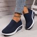 New Women Tennis Walking Air Cushion Non Slip Orthopedic Shoes Ladies Platform Mules Breathable Wedge Female Sneakers_vogvips.com