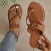 Large Size Flat-bottomed Slippers 2026 Summer New Square Head Women Light Wear Beach Cool Slippers_vogvips.com