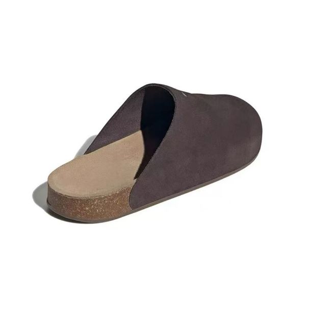 ad~Y Brand Closed-Toe Half Slippers For Women, Outdoor Wear, 2025 New Thick-Soled Genuine Leather Lazy Shoes_vogvips.com