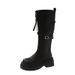 Genuine Leather Thick-Soled Over-the-Knee For Women 2025 Autumn Winter New Style Petite Height-Increasing Riding_vogvips.com