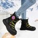Unisex Winter Snow Boots With Thick Fleece Lining - Waterproof Rain Fabric Upper, Non-Slip Rubber Sole, Cushioned Insoles For Hiking & Outdoor_vogvips.com