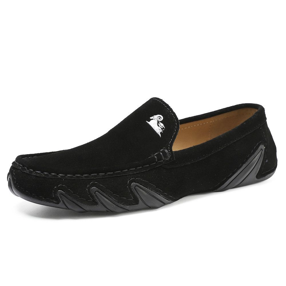 Large Size Leather Korean Version Trendy Versatile Casual Shoes Lazy Octopus One-pedal Driving Shoes_vogvips.com