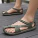 Summer Men's Baotou Sandals Wear Anti-skid Woven Beach Live Broadcast Large Hole Shoes Vietnamese Slippers_vogvips.com