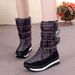 Winter New Waterproof Anti-Slip For Women, Fleece-Lined, Thickened, Warm Mid-Calf Boots, Thick-Soled Snow Shoes, Women's_vogvips.com