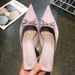 Fairy Sweet Bow High Heels 2025 Spring Summer New Sexy Pointed Shallow Mouth Stiletto Closed Toe Mules_vogvips.com