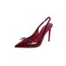2025 New Bowknot Burgundy High Heels For Women Pointed Open Back Red Sole Single Shoes Sexy Stiletto Closed Toe Sandals_vogvips.com