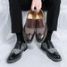 Large Size 2025 Pointed Fashion Brogue Versatile Men's Korean Style Casual Formal Leather Shoes_vogvips.com