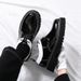 ShoeVault 2025 New Thick-Soled Height-Increasing Men's Large Patent Leather Glossy Casual Chunky Heel Loafers Hairstylist Trendy_vogvips.com