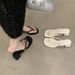 2026 Summer New Style Elegant Chunky Flip-Flops For Women, Retro Metal Chain Toe Clip High Heel Sandals_vogvips.com