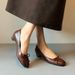 In-stock Soft Leather Shallow-cut French-style Low-heeled For Commuting, Bow-tie Mary Jane , Black Evening Women's_vogvips.com