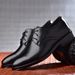 Large Size 48 Pointed Leather Low Cut Casual Black Wedding Groom Suit Shoes, Business Formal Wear_vogvips.com