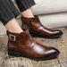 European Warm Series Plus Leather 38-48 Size Short Men's Martin Boots Men_vogvips.com