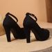 2025 Autumn New Suede Waterproof Platform Single-Strap Solid Color Shoes Direct From Manufacturer For Cross-Border_vogvips.com