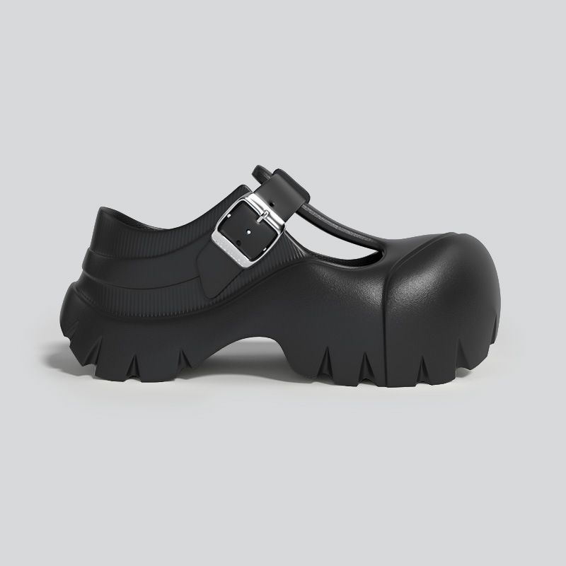 Mecha Mary Hole Shoes Women's Thick Bottom Summer Small Fragrance Style Sandals Height Increase All Match Outdoor Beach Shoes_vogvips.com