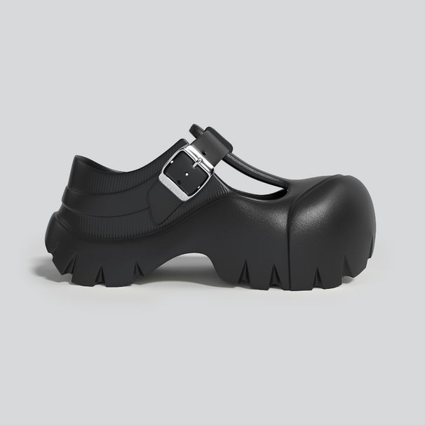 Mecha Mary Hole Shoes Women's Thick Bottom Summer Small Fragrance Style Sandals Height Increase All Match Outdoor Beach Shoes_vogvips.com