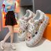 Autumn 2023 New Diamond-studded Muffin Shoes Lady Rhinestone Casual Sneakers Lady Fashion Sneakers_vogvips.com