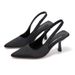Large Size High Heeled Sandals Wrapped Head After Empty Post Trip Strap New Shallow Mouth Pointed Single Shoe Stiletto_vogvips.com