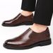 Euro Step 2025 New British Carved Brogue Work Business Casual Formal Men's Slip-On Leather Shoes_vogvips.com