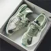 Men's Running New Mesh Breathable Chunky Shoes Fashionable Comfortable Casual Style Sports Thick Sole Trendy Green Free_vogvips.com