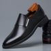 Men's Dress Shoes Men's British Leather Pointed Youth Leather Shoes White Shoes Single Shoes_vogvips.com