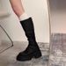 National Trend Petite Rider This Year's Popular High Tube Over-the-Knee Black Chunky Heel Slouchy Long Slim Boots_vogvips.com