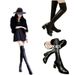 Autumn Winter Fashion Elastic Over-the-Knee Slimming Long Pointed Toe Chunky Heel Mid-Heel Martin Boots_vogvips.com
