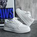 Spring And Autumn New Thick Men's Breathable Bread Soft Soled Skateboarding Fashionable Casual Versatile Trendy White_vogvips.com