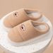 Women's Cotton Autumn Winter Home Use Couple Thick Sole Non-Slip Men's Comfortable Warm Feet Furry Slippers_vogvips.com