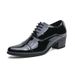 Large Pointed High Heels Men's British Style Hairstylist, Glossy Leather Shoes, Casual Business Dress Shoes_vogvips.com