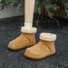 Ugly Cute Big Head Fluffy Boots Snow Boots Women's Thickened Velvet Short Tube Warm Bread Cotton Shoes_vogvips.com