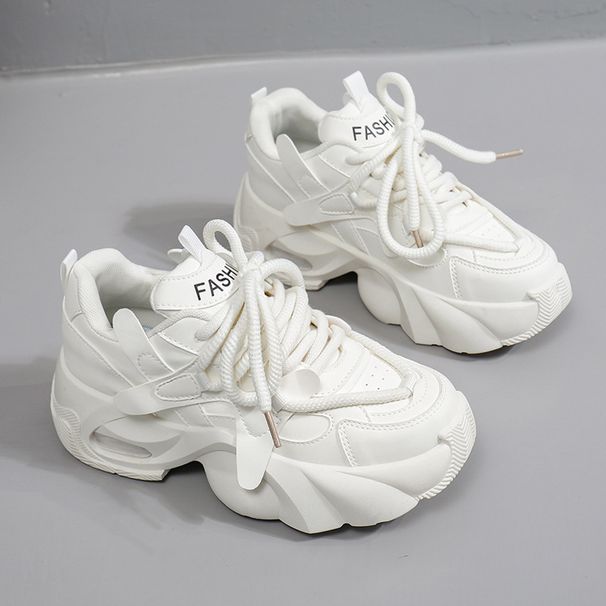 Korean-style New Dad Sneakers For Women, 2026 Spring, Student Sports Running Casual Street Style, Thick-soled_vogvips.com