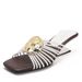 French-style Metallic Heeled Sandals Gold With Radial Strap Design, Niche Summer Outdoor Slippers_vogvips.com