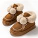 Women's Fashion Winter Boots With Bowknot Detail, Mid-Cuff Fleece Lining, Thick Sole For Height Boost, Non-Slip & Warm Snow Boots_vogvips.com