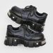 Paris 7cm Thick Sole Heightening Big Head Derby Shoes Men's Thick Sole Round Head Small Leather Shoes Metal Retro Muffin Dad Shoes_vogvips.com