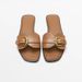Slippers Women's Summer Wear 2025 New Fashion Belt Buckle Flip-flops Women's Casual Beach Shoes Leather Flat Sandals_vogvips.com