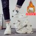 Summer High-Top Fleece-Lined Thickened Warm Cotton Sports Sneakers Men's Casual White Trendy Snow Winter Shoes_vogvips.com