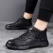 European Warm Series 2025 New Martin Warm Fleece Lined Cotton Genuine Trendy Men's Ankle Boots Casual Leather Shoes_vogvips.com