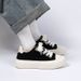 Men's Classic Height Increasing Sneakers 7CM Invisible Thick Soled Canvas Shoes Black White Trendy Summer ZHQ68226N_vogvips.com